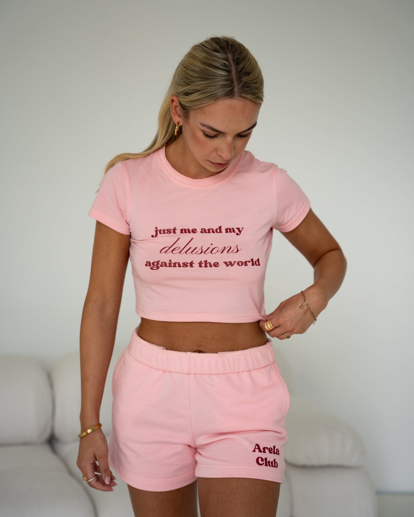 Crop Top "just me and my delusions against the world"